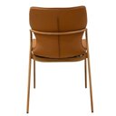 Ver imagem 4 de Kit 2 Cadeiras Dolce Domann Design Assento e Encosto em PU Camel Marrom e Base Aço Pintura Madeira