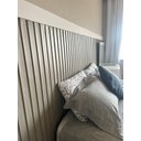 Ver imagem 3 de Painel Ripado Versátil Modular: Kit 10 Unid. 90x27cm Larg. (2,43m²) Talatto Painéis Cinza