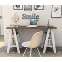 Ver imagem 1 de Mesa de Escritório Self Appunto Castanho e Branco