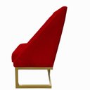 Ver imagem 3 de Kit 06 Cadeiras para Sala de Jantar Ana Base de Ferro Suede Vermelho D'classe Decor