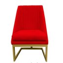 Ver imagem 2 de Kit 06 Cadeiras para Sala de Jantar Ana Base de Ferro Suede Vermelho D'classe Decor