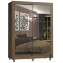 Ver imagem 2 de Guarda-Roupa Solteiro Madesa Dallas Plus 2 Portas de Correr de Espelho 4 Gavetas com Pés Rustic Cor: