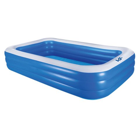 Piscina Inflável 1.260 Litros Retangular PVC 262 x 175 cm Vg+ Vg Plus