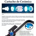 Ver imagem 4 de Torneira Cozinha Grande de Bica Alta Luxo Misturador Quente e Frio Bancada Preta em Aço Inox Mesa