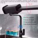 Ver imagem 5 de Torneira Cozinha Grande de Bica Alta Luxo Misturador Quente e Frio Bancada Preta em Aço Inox Mesa