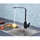 Ver imagem 1 de Torneira Cozinha Grande de Bica Alta Luxo Misturador Quente e Frio Bancada Preta em Aço Inox Mesa