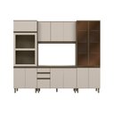 Ver imagem 3 de Cozinha Modulada Completa 04 Peças 100% MDF com Torre Quente e Cristaleira Connect