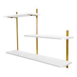 Prateleira de Parede Leeds - Dourado/branco - 1