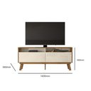 Ver imagem 4 de Rack Bancada para Tv até 65" Olinda 160cm Off White/amêndoa- Mabe Magazine