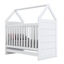 Ver imagem 4 de Berço Montessoriano Americano e Guarda Roupa Infantil Mississipi 4 Portas Branco Hp - Henn