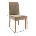 Ver imagem 3 de Kit 2 Cadeiras Estofadas Madeira Tauari 20227 Suede Joli Molci