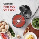 Ver imagem 5 de Elite Gourmet Omeleteira Elétrica Antiaderente para 2 Omeletes (inox/preta)