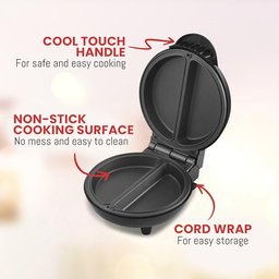 Elite Gourmet Omeleteira Elétrica Antiaderente para 2 Omeletes (inox/preta) - 2