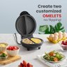 Elite Gourmet Omeleteira Elétrica Antiaderente para 2 Omeletes (inox/preta) - 4