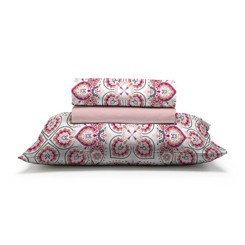 Jogo de Cama Solteiro 130 Fios Fiori - Laura (7320-3)