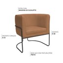 Ver imagem 3 de Kit 02 Poltronas Decorativas Betina Base Aço Preto Bouclé Terracota - Nexta Casa