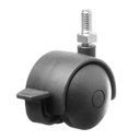 Ver imagem 3 de Kit 4x2 Pés P63 C/ Trava para Cama Box ou Baú (4 Fixos de Madeira e 2 Rodinhas com Trava)