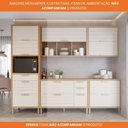 Ver imagem 5 de Torre Quente 100%mdf 70cm 1 Nicho para Forno 3 Portas e 2 Gavetas Eloise Mgm Móveis Freijó/off