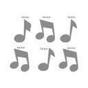 Ver imagem 2 de Adesivo Infantil de Parede Notas Musicais Quarto Criança Colorido