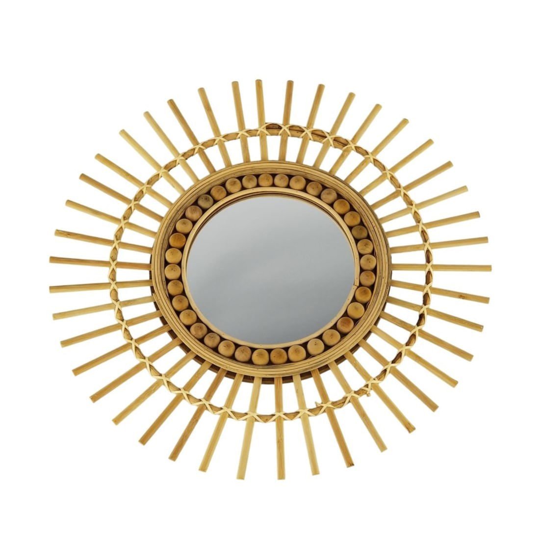 Espelho Decorativo de Parede Redondo - Bambu Formato Sol Laradore - 4