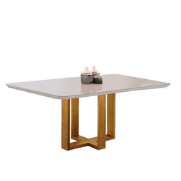 Conjunto Sala de Jantar 4 Lugares em Madeira Maciça Mesa Lisy Tampo em Vidro e Cadeiras Imperatriz M - 4