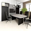 Ver imagem 1 de Mesa de Reunião Orgânica 180cm x 110cm com Pés Painel Escritório F5 Office Cor:Cinza Sagrado com