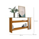 Ver imagem 5 de Estante Home Theater Nilo sem Pés Cinamomo com Aparador Frizz Cinamomo Off White - Madetec