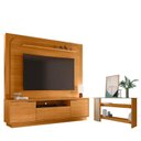 Ver imagem 1 de Estante Home Theater Nilo sem Pés Cinamomo com Aparador Frizz Cinamomo Off White - Madetec