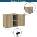 Ver imagem 5 de Armário Baixo P25 Pandin 80 Cm (largura) em Mdp Cor Noce Naturalle com 2 Portas e Prateleira