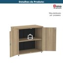 Ver imagem 4 de Armário Baixo P25 Pandin 80 Cm (largura) em Mdp Cor Noce Naturalle com 2 Portas e Prateleira