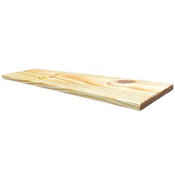 Prateleira De Madeira Maciça Suporte Embutido Suspensa 80 CM:NATURAL - 1