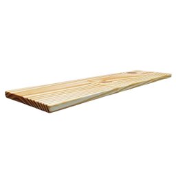 Prateleira De Madeira Maciça Suporte Embutido Suspensa 80 CM:NATURAL - 3