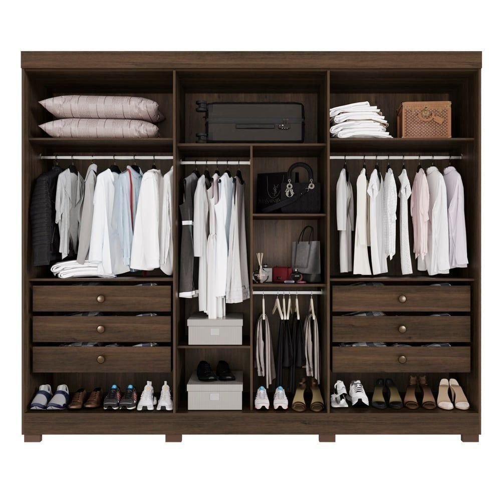 Guarda-roupa Casal 6 Portas 6 Gavetas Órion Premium Salleto Savana