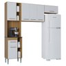 Cozinha Compacta 202cm Nicole P11 Damasco/branco - Mpozenato - 1