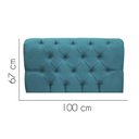 Ver imagem 2 de Painel Cabeceira Estofada Paris 100cm Cama Box Solteiro Suede Azul Turquesa- Mabe Magazine