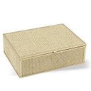 Ver imagem 1 de Caixa Decorativa em Metal Dourado Revestida 18cm Kv0332 Btc