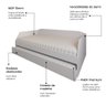 Sofá Cama com Cama Auxiliar Americana Luxo em Mdf Resistente Nobre Branco - 2