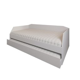 Sofá Cama com Cama Auxiliar Americana Luxo em Mdf Resistente Nobre Branco - 5