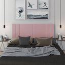 Ver imagem 2 de Cabeceira Para Cama Casal Tulipa 1,40 Estofada Suede Rose - Rede Móveis