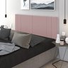 Cabeceira Para Cama Casal Tulipa 1,40 Estofada Suede Rose - Rede Móveis - 1