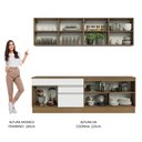 Ver imagem 6 de Armário de Cozinha Completa 240cm Rustic/Branco Glamy Madesa 06