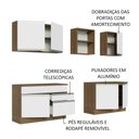 Ver imagem 5 de Armário de Cozinha Completa 240cm Rustic/Branco Glamy Madesa 06