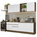 Ver imagem 3 de Armário de Cozinha Completa 240cm Rustic/Branco Glamy Madesa 06
