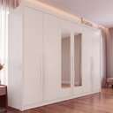 Ver imagem 1 de Guarda-Roupa Casal com Espelho 6 Portas e 6 Gavetas Multimóveis Crnvh-GRP137 Neve