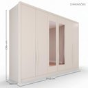 Ver imagem 4 de Guarda-Roupa Casal com Espelho 6 Portas e 6 Gavetas Multimóveis Crnvh-GRP137 Neve