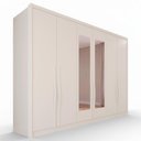 Ver imagem 2 de Guarda-Roupa Casal com Espelho 6 Portas e 6 Gavetas Multimóveis Crnvh-GRP137 Neve