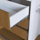 Ver imagem 4 de Guarda-Roupa 2 Portas de Correr 1 Espelho 3 Gavetas MDF Elara 147cm Marrom Freijó Natura
