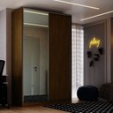 Ver mais imagens de Guarda-Roupa 2 Portas de Correr 1 Espelho 3 Gavetas MDF Elara 147cm Marrom Freijó Natura