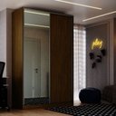 Ver mais imagens de Guarda-Roupa 2 Portas de Correr 1 Espelho 3 Gavetas MDF Elara 147cm Marrom Freijó Nature