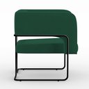 Ver imagem 7 de Kit 02 Poltronas Decorativas Scarlett D02 Base de Aço Preto Veludo Verde B-303 - Lyam Decor